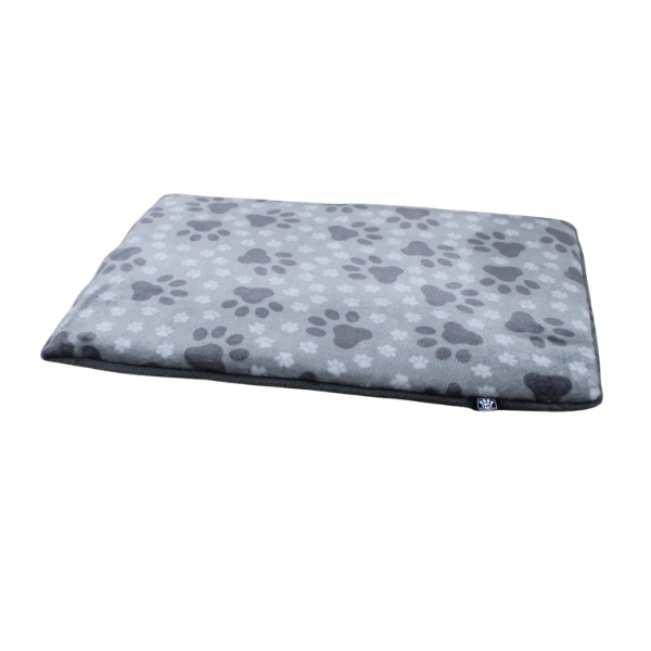 Wellness petbed tæppe grå med store og små poter