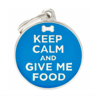 Hundetegn Keep Calm And Give Me Food