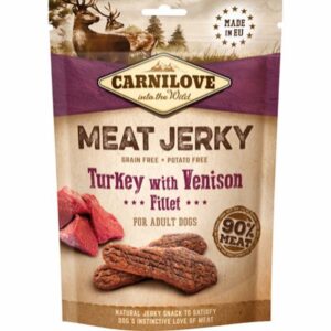 Carnilove Jerky Kalkun & Råvildt filét 100g