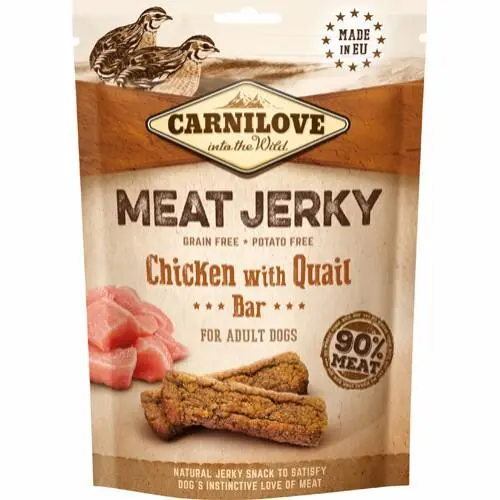 Carnilove Jerky kylling og vagtel bar