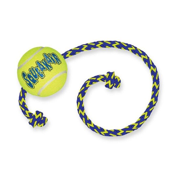 Kong Airdog Squeakair Tennisbold med reb