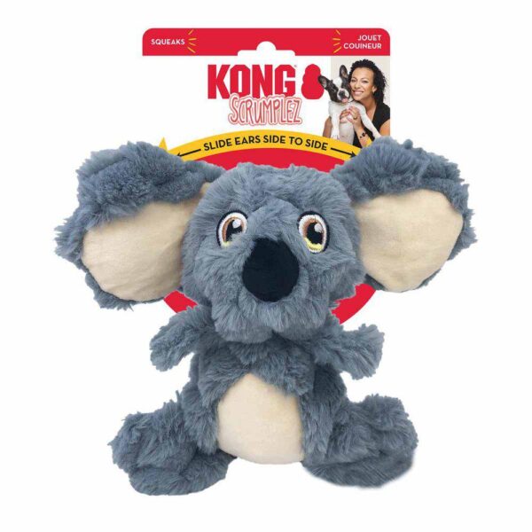 KONG Scrumplez Koala med store ører i lysegrå