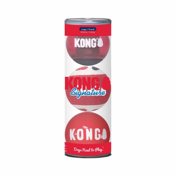 Kong Signature Balls 3-pack Large Mix