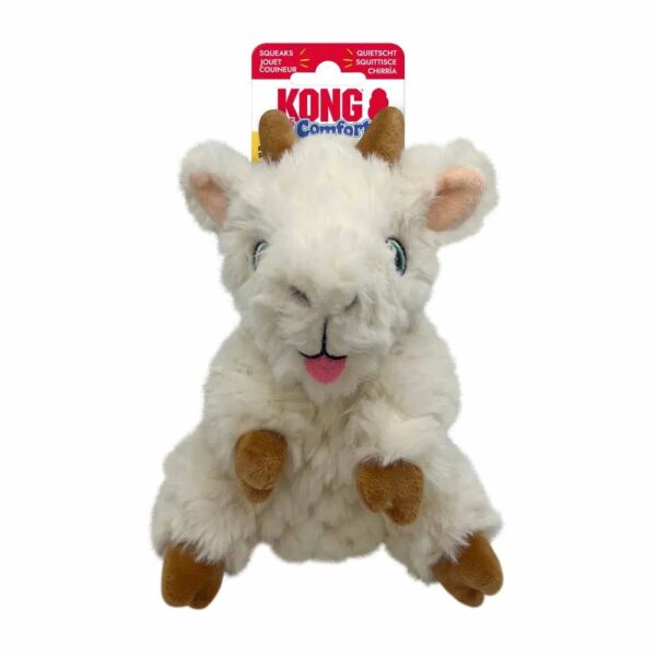 KONG Comfort Tykes Ged bamse i hvid og brun