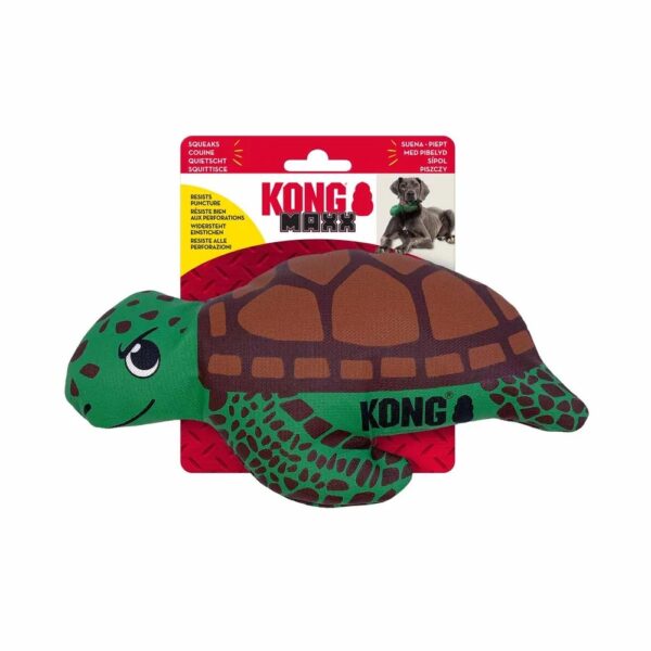 KONG Maxx Turtle bamse med grøn krop og brunt skjold