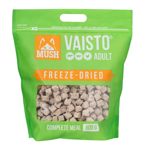 MUSH Vaisto Adult Freeze Dried med Okse, Gris & Kylling 250g