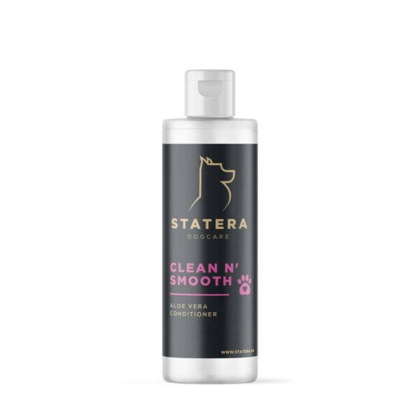 Statera Dogcare Clean n´Smooth – Balsam 250ml. til hunde og katte i hvid flaske med logo