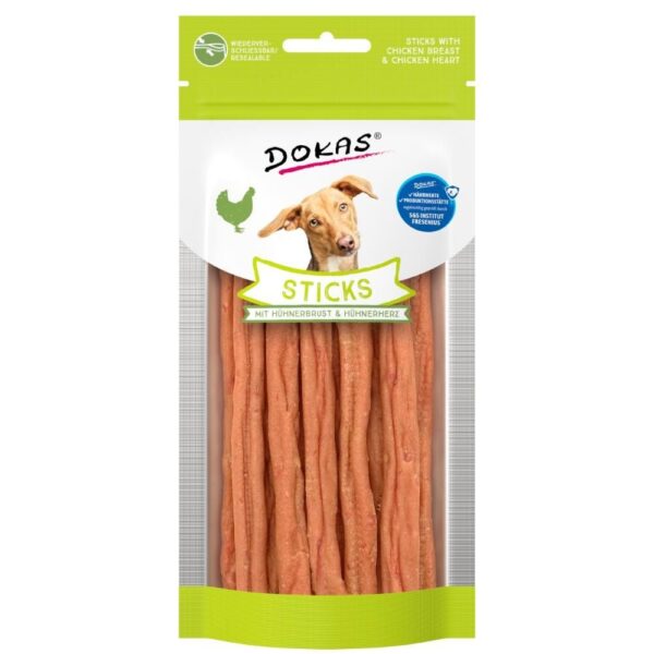 Dokas Sticks m. Kyllingebryst & Hjerte 60g.