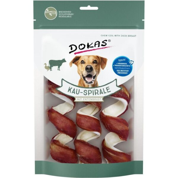 Dokas Tyggespiral m. Andebryst 3stk 110g.