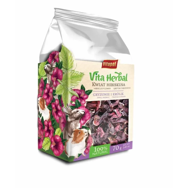 Vita Herbal Hibiscusblomst 70g snack til gnavere