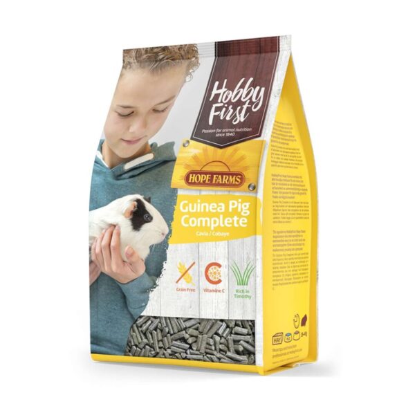 HobbyFirst Marsvin Komplete 3kg. i en gul pose