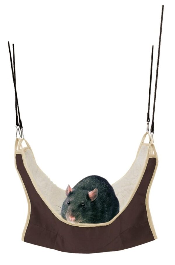 En Hængekøje til rotter og hamster i blødt plys til ophængning.