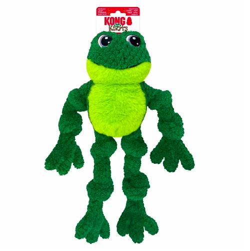 KONG Knots Frog hundelegetøj med reb-skelet og plys