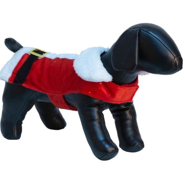 Companion Julemandsdækken til hunde i rød med hvid halskrave.