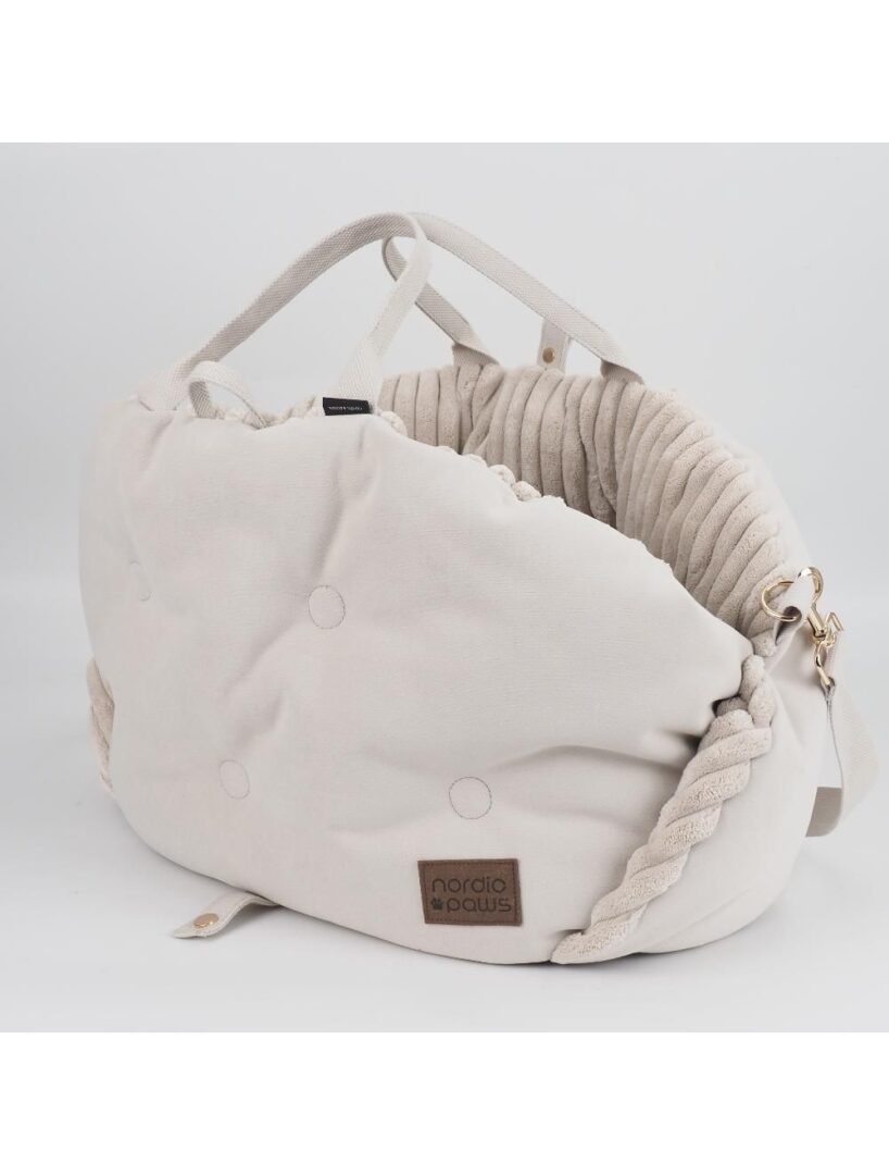 mille bæretaske i beige til hunde