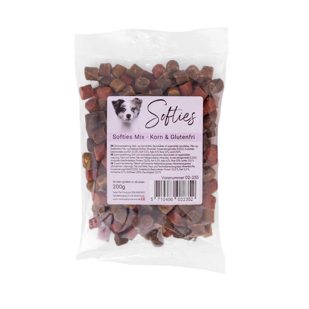 Softies Mix - Korn & Glutenfri 200g godbidder til hunde
