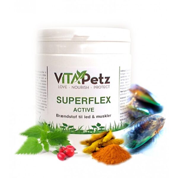 Vitapetz superflex active fodertilskud til hunde i hvid bøtte
