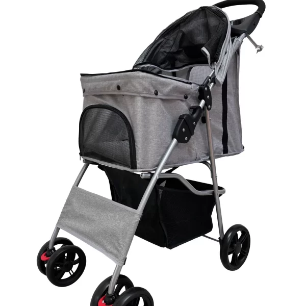 Hundeklapvogn grå