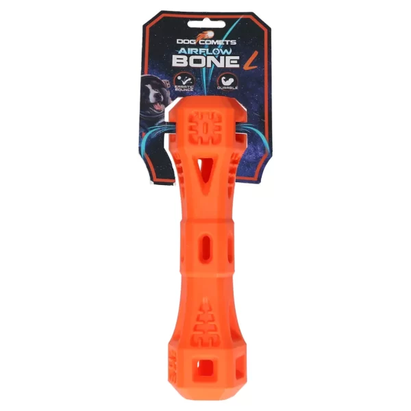Dog Comets Air Flow Bone Large Orange