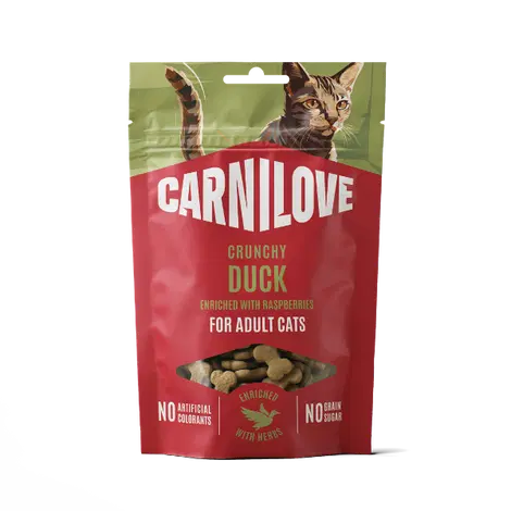Carnilove Cat Crunchy Duck Enriched with Raspberries 50g