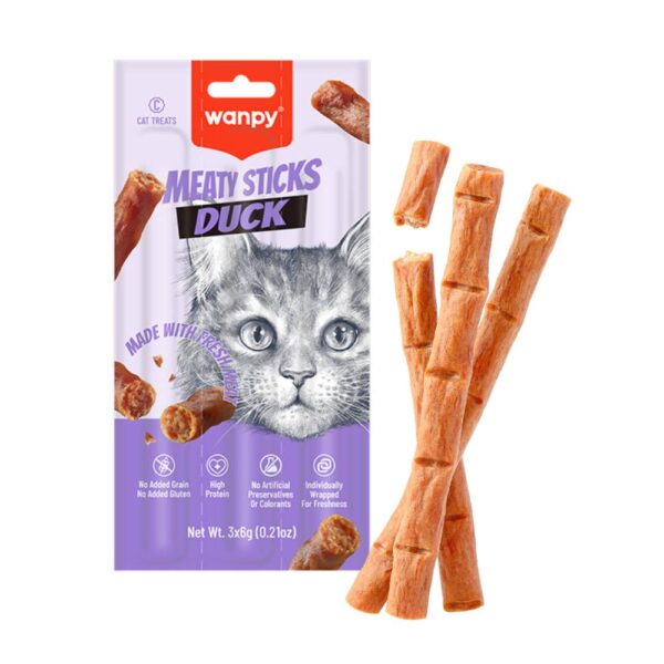 Wanpy Cat - Meaty Sticks Duck 3x6g