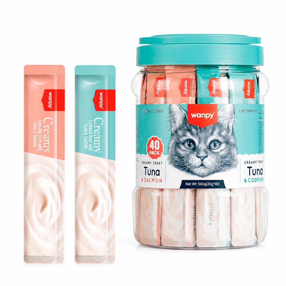 Wanpy Cat 40 Pack Creamy Treat Tun - Image 2