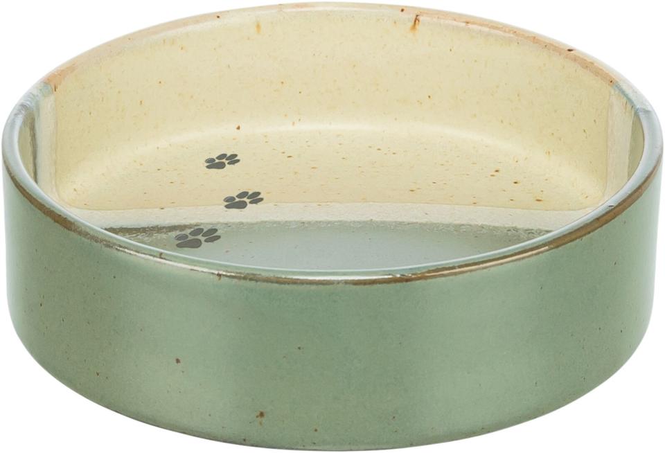 Trixie Grøn/Beige Keramik Katteskål Ø12cm