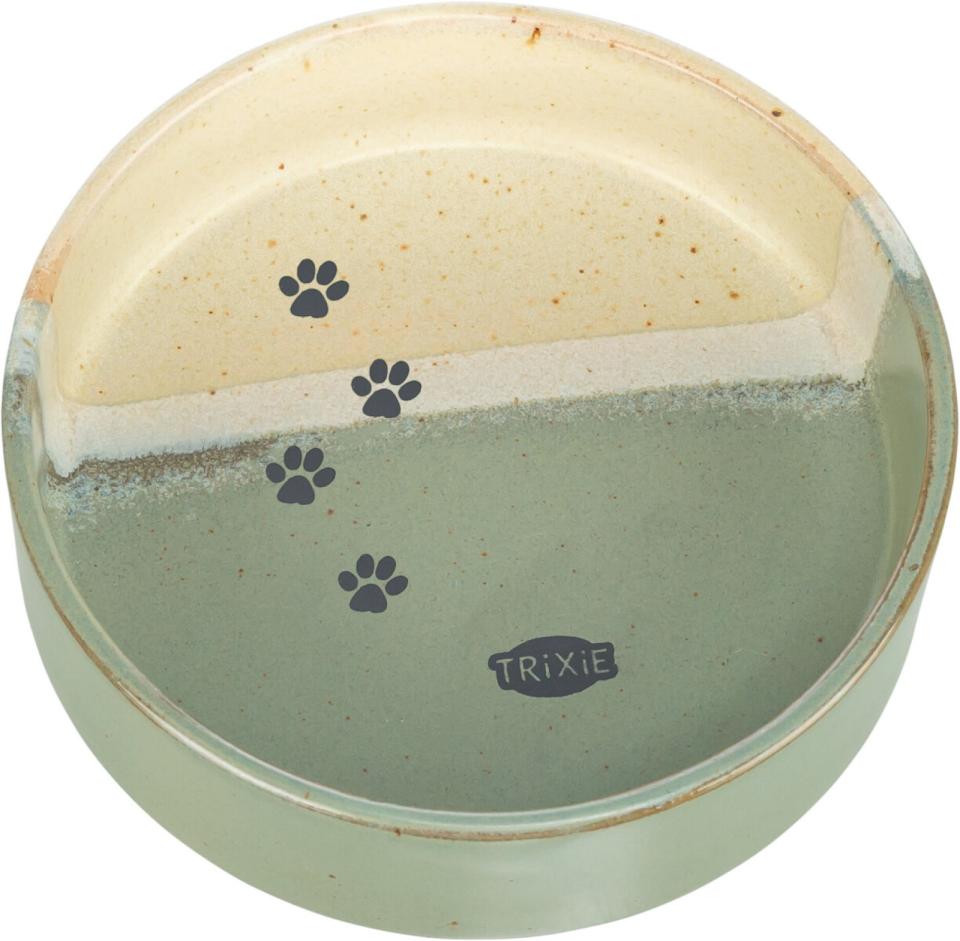 Trixie Grøn/Beige Keramik Katteskål Ø12cm - Image 2