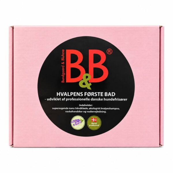 B&B Hvalpens Første Bad Rosa Kasse