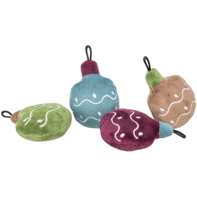 Trixie Xmas Christmas Tree Plush Ball with Catnip 10cm